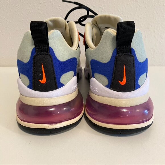 NIKE Air Max 270 React Sneakers In Fossil Hyper Blue Black  Size 7 - Picture 10 of 13